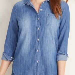 Old Navy Classic Blue Button-Down Shirt